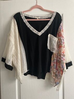POL poncho style top